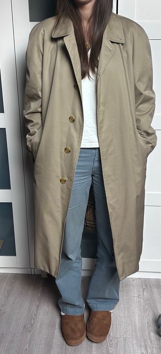 Gabardina Burberry Vintage Talla 48