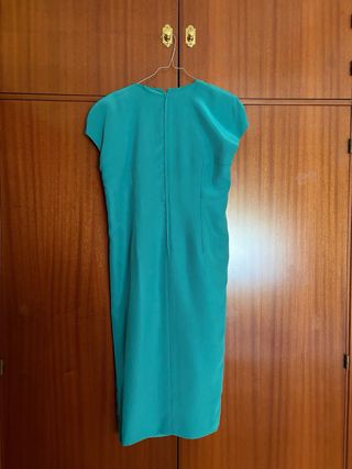 Vestido Dypaco S.L. verde/petróleo talla M