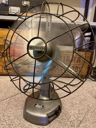 Ventilatore Marelli vintage 0/300 – pale in ottone nichelato – funzionante