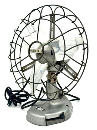 Ventilatore Marelli vintage 0/300 – pale in ottone nichelato – funzionante