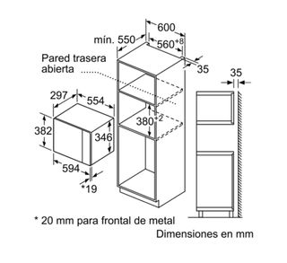 Horno microondas Bosch encastre
