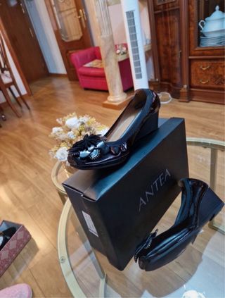 Zapatos de cuña ANTEA negros