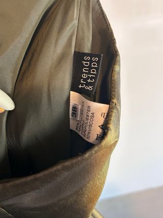 Vestido fiesta largo dorado y verde