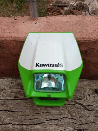 Careta Pato Kawasaki Blanca y Verde