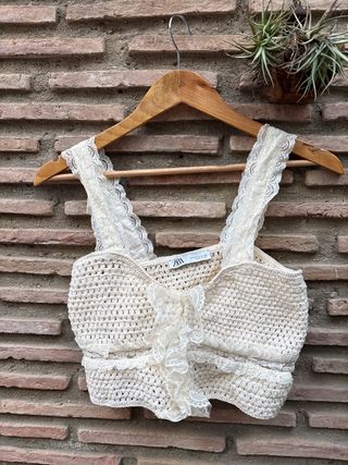 Top Crochet Zara Talla 35