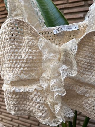 Top Crochet Zara Talla 35