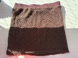 Minifalda crochet Toonzshop marrón