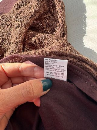 Minifalda crochet Toonzshop marrón