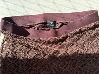 Minifalda crochet Toonzshop marrón