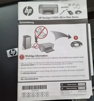 Impresora HP Deskjet F4500+2 cartuchos de tinta