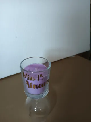 Vela de cristal para quinceañera