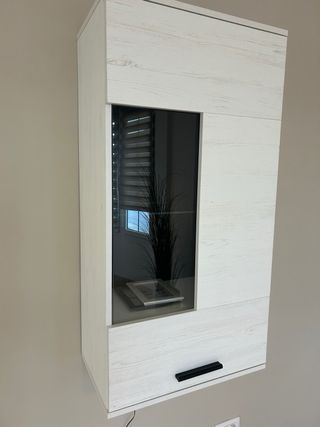 Conjunto Muebles TV Salón Madera y Cristal