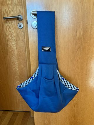 Borsa per trasporto cani blu a tracolla