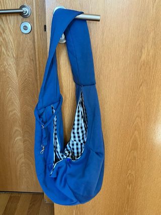 Borsa per trasporto cani blu a tracolla