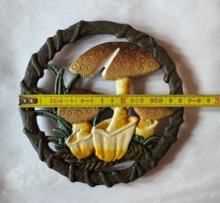 Sottopentola Ghisa Funghi Decorato