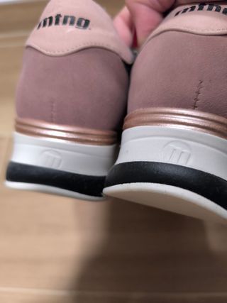Zapatillas Mustang Mujer Talla 38 Rosa/Gris