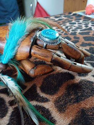 Anillo Geoda Ágata Azul Teal