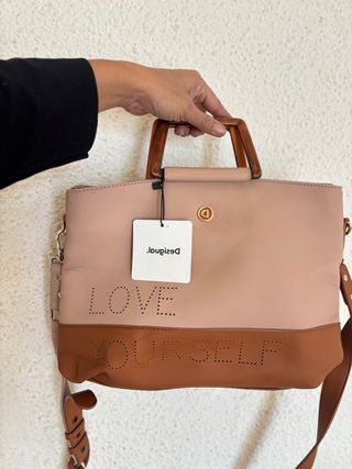 Bolso Desigual Rosa y Marrón