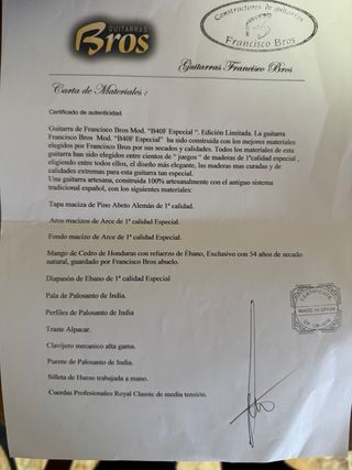 Guitarra Flamenca Bros Roja