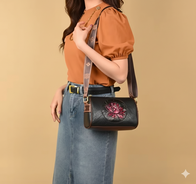 Borsa Tracolla da Donna in Pelle PU Stampa Loto