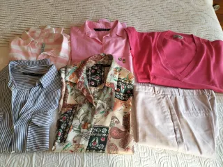 Lote Ropa Mujer: 4 Camisas, Chaleco y Pantalón