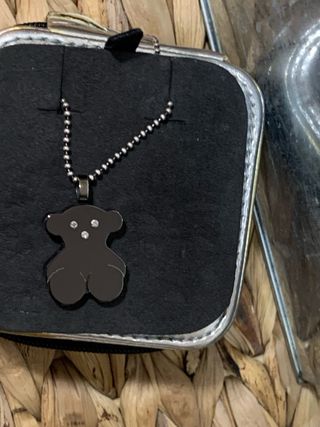 Colgante Tous Oso Diamantes Cerámica Negra