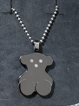 Colgante Tous Oso Diamantes Cerámica Negra