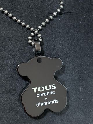 Colgante Tous Oso Diamantes Cerámica Negra