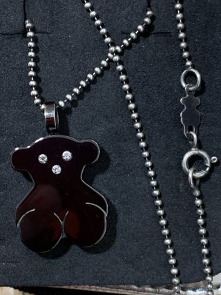 Colgante Tous Oso Diamantes Cerámica Negra