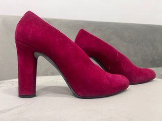 Zapatos Unisa Ante Rosa Tacón