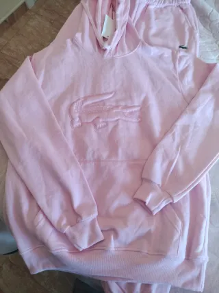 Conjunto Sudadera y Pantalón Rosa Lacoste