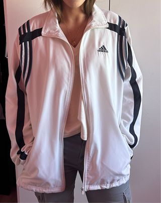 Chaqueta Adidas Blanca y Negra