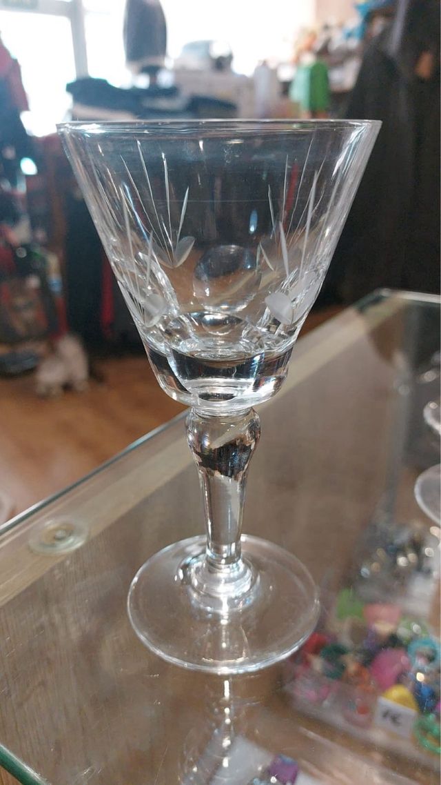 Copas de cristal tallado