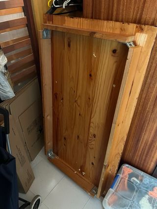 Mesa rústica de madera para chalet