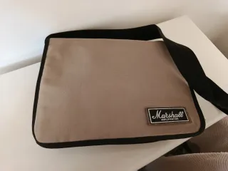 Bolso bandolera Marshall beige y negro