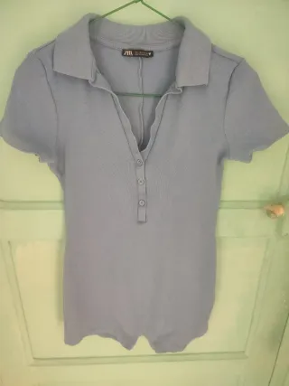 Mono corto Zara azul mujer