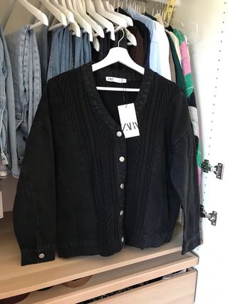 Chaqueta ZARA combinada negra