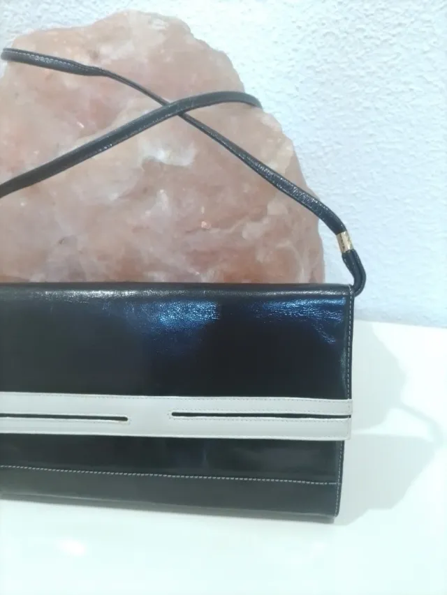 Bolso Cartera Vintage Negro y Blanco