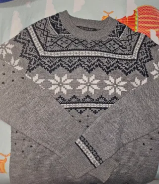 Jersey Primark Invierno Gris Talla S