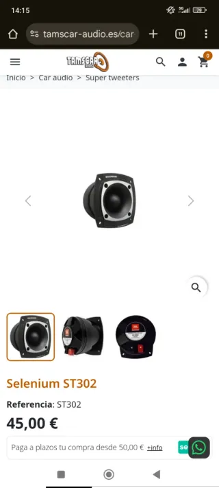 Super Tweeter Selenium ST302.