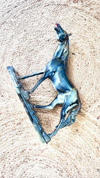 Caballo Cerámica Manises Plata