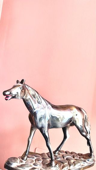 Caballo Cerámica Manises Plata