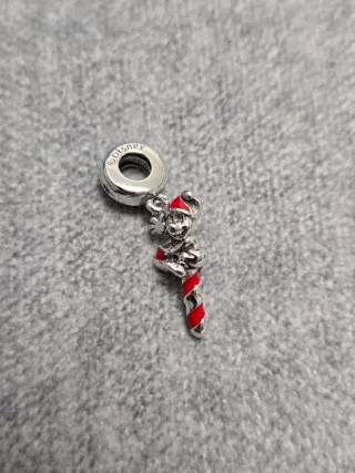 Charm Plata de Mickey con Bastón Caramelo