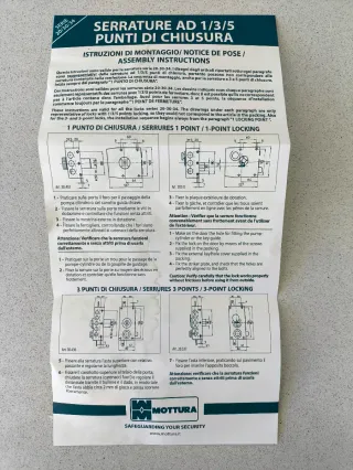 Cerradura de seguridad Mottura 30630VD50XE