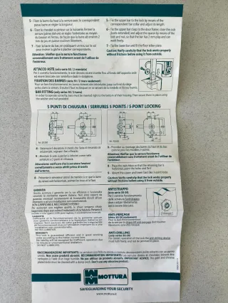 Cerradura de seguridad Mottura 30630VD50XE