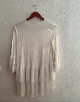 Blusa Zara Talla XS Volantes Plisados