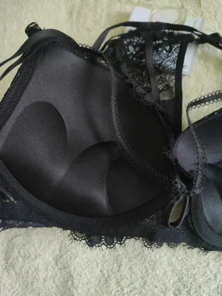 Conjunto sujetador y braguita Primark negro 90C