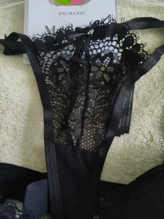 Conjunto sujetador y braguita Primark negro 90C
