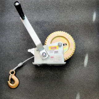 Verricello manuale 1300kg, cavo in acciaio
