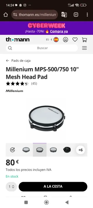 Pad Malla Millenium 10 2 Zonas